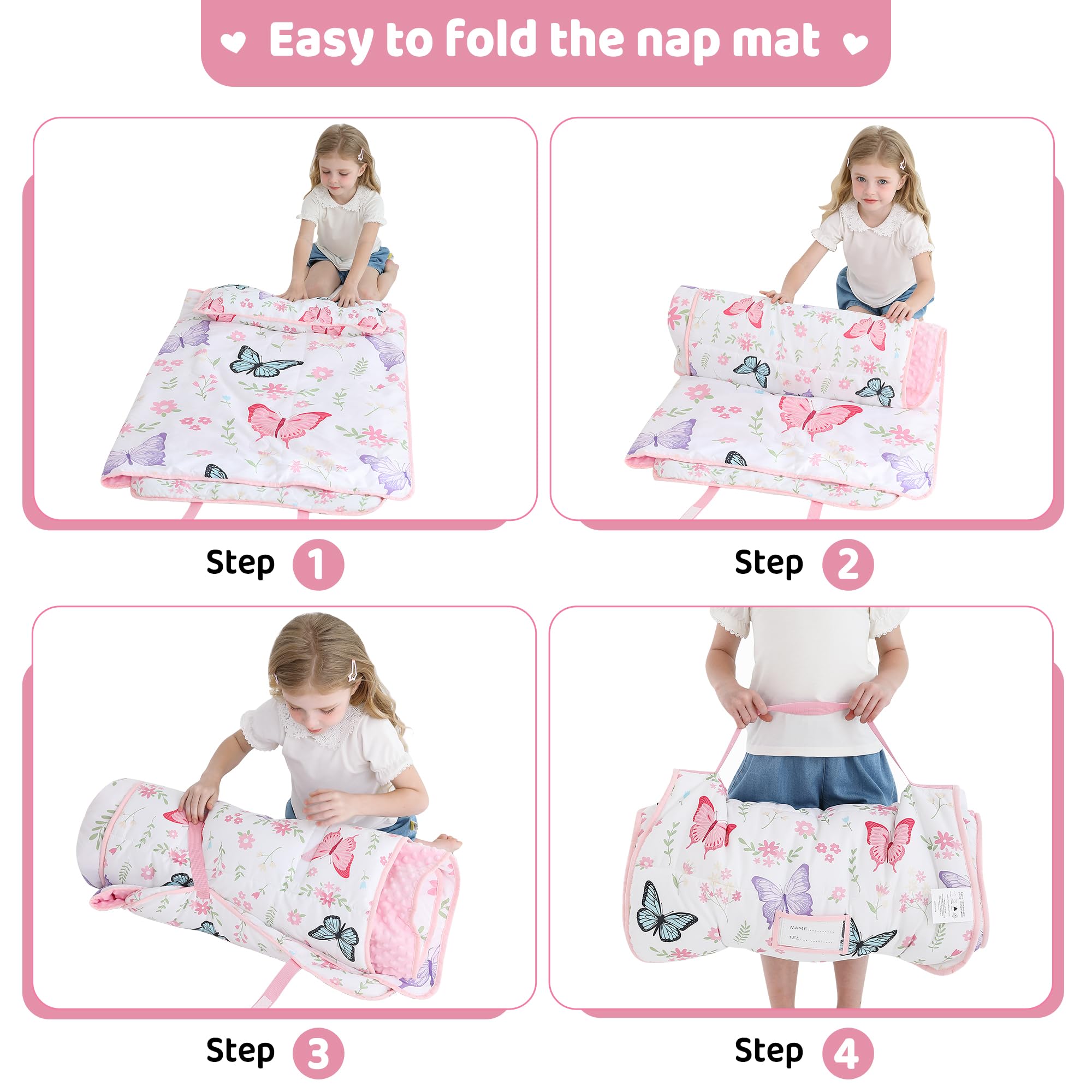 Viviland nap mat fabric is machine washable for easy cleaning after daycare.