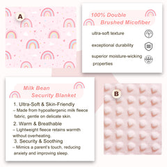Viviland nap mat features minky-dot-softness for soothing touch during naps.