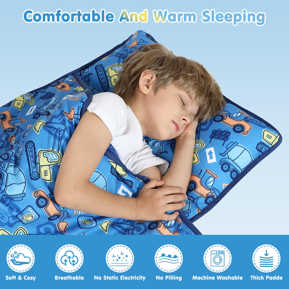 Viviland nap mat features a built-in name tag for quick identification.
