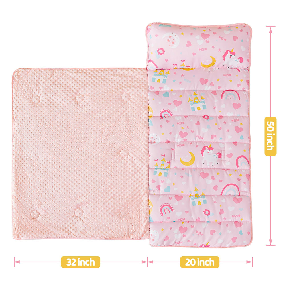 Viviland nap mat built-in name tag helps identify personal items.