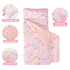 Viviland nap mat with removable blanket and pillow for easy cleaning.