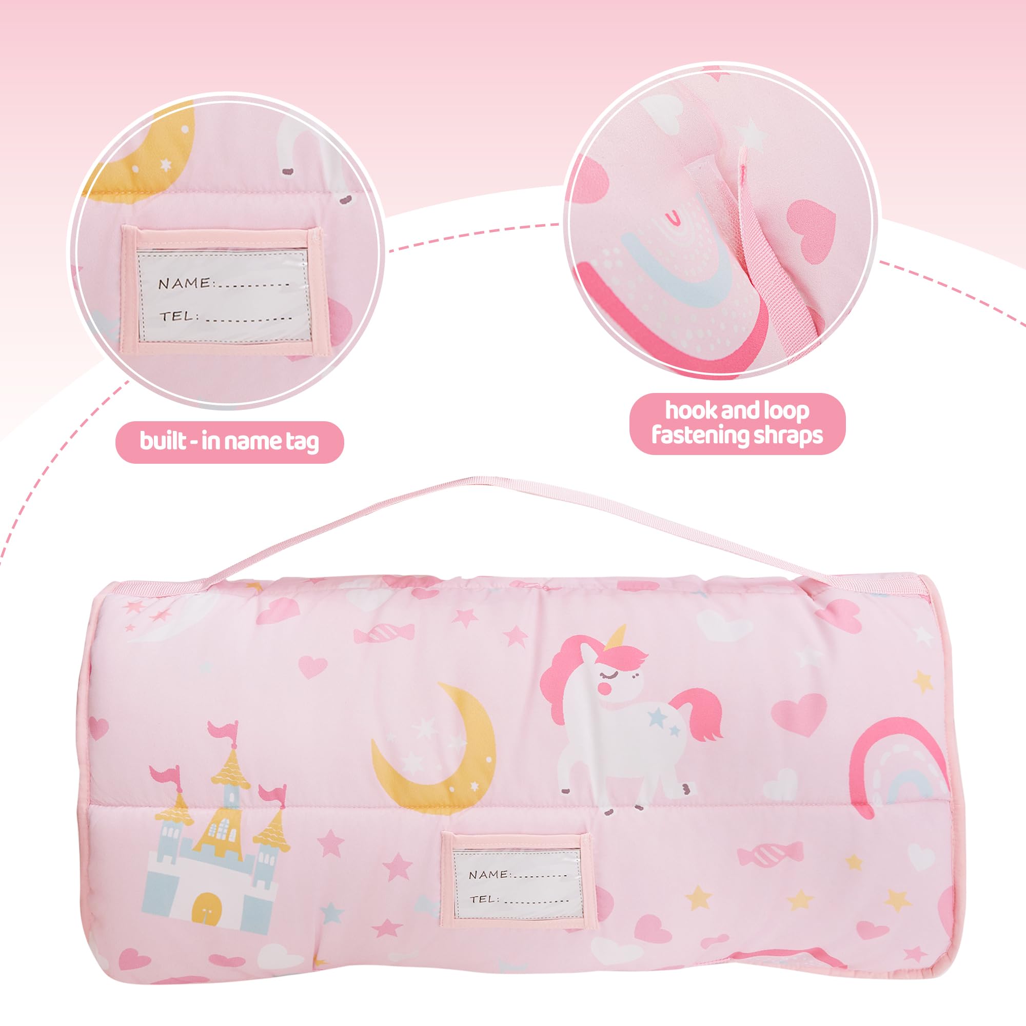 Viviland nap mat with roll-up closures and carrying handles for quick transport.