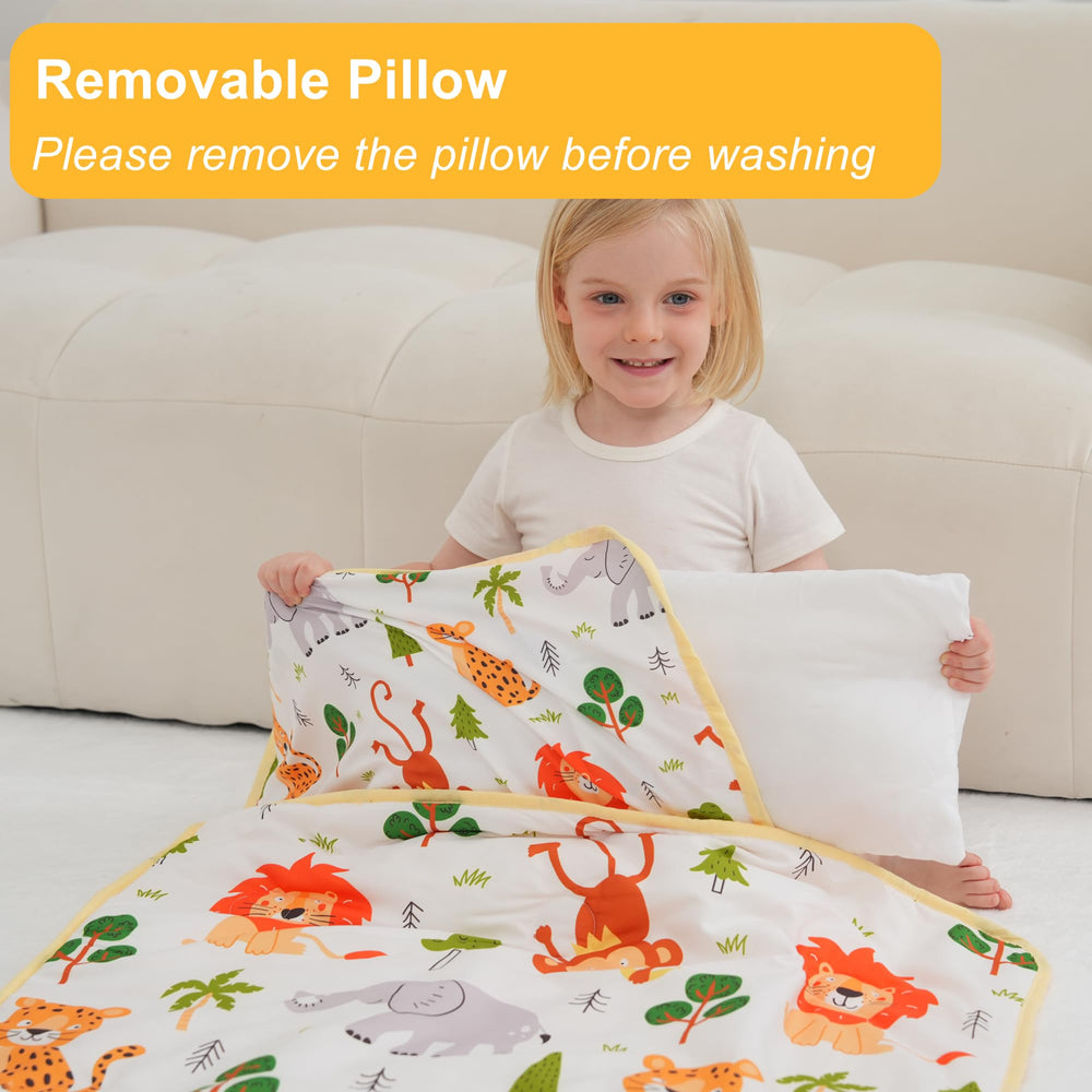 Viviland roll-up design with straps makes portability easy for daycare and travel.