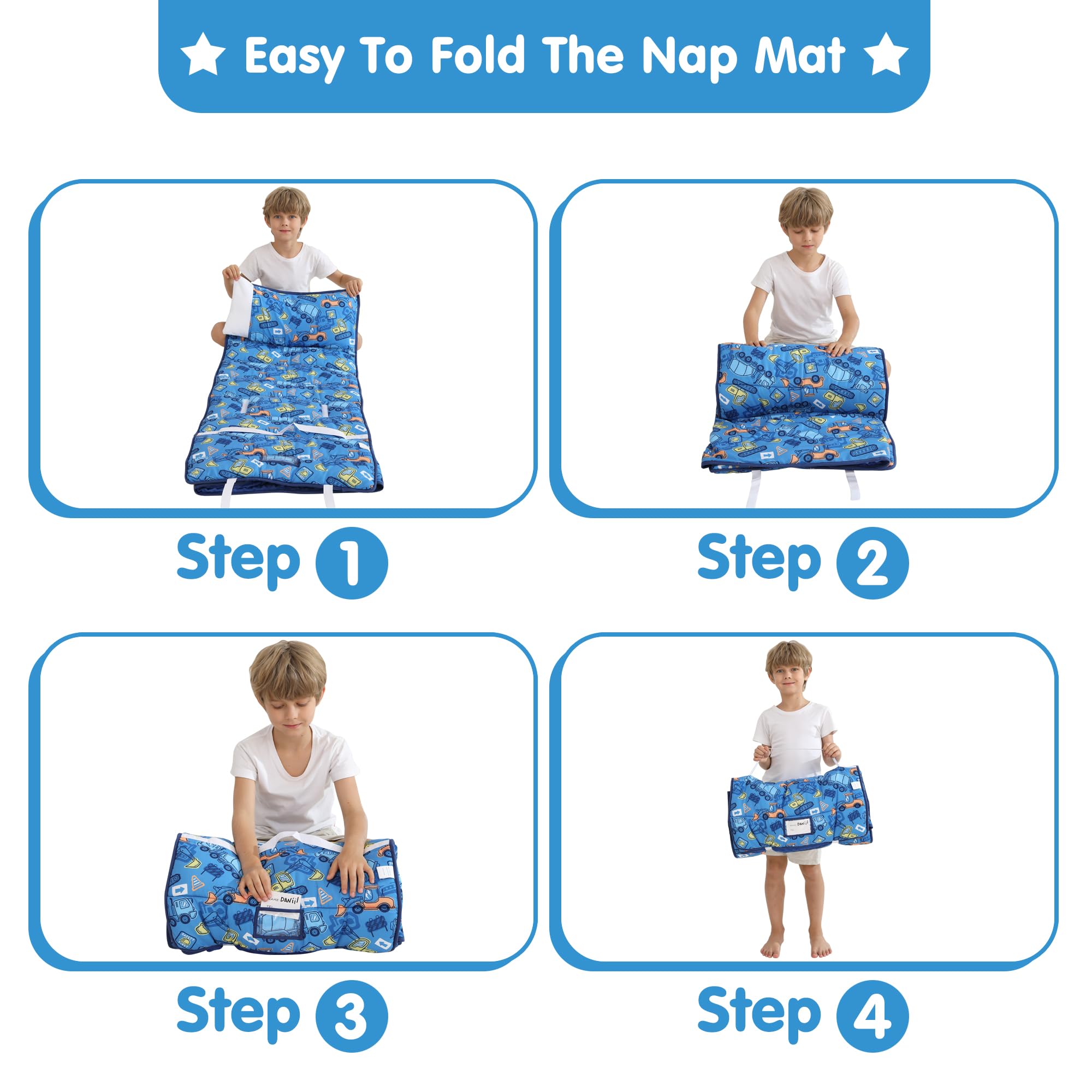 Viviland nap mat size 50x20 inches ideal for kids ages 3-6.