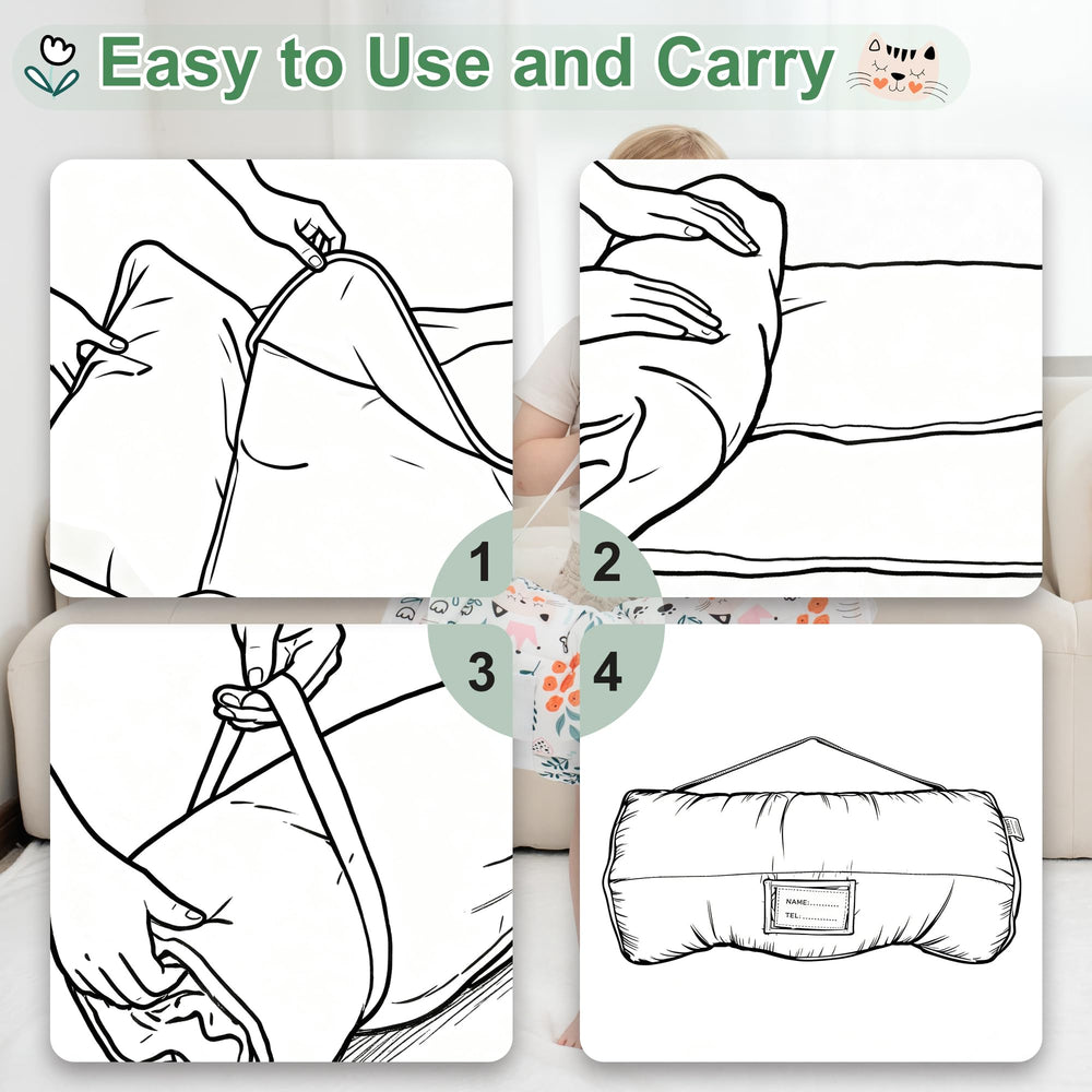 Viviland nap mat stroller-blanket-mat captures compact, travel-friendly arrangement.