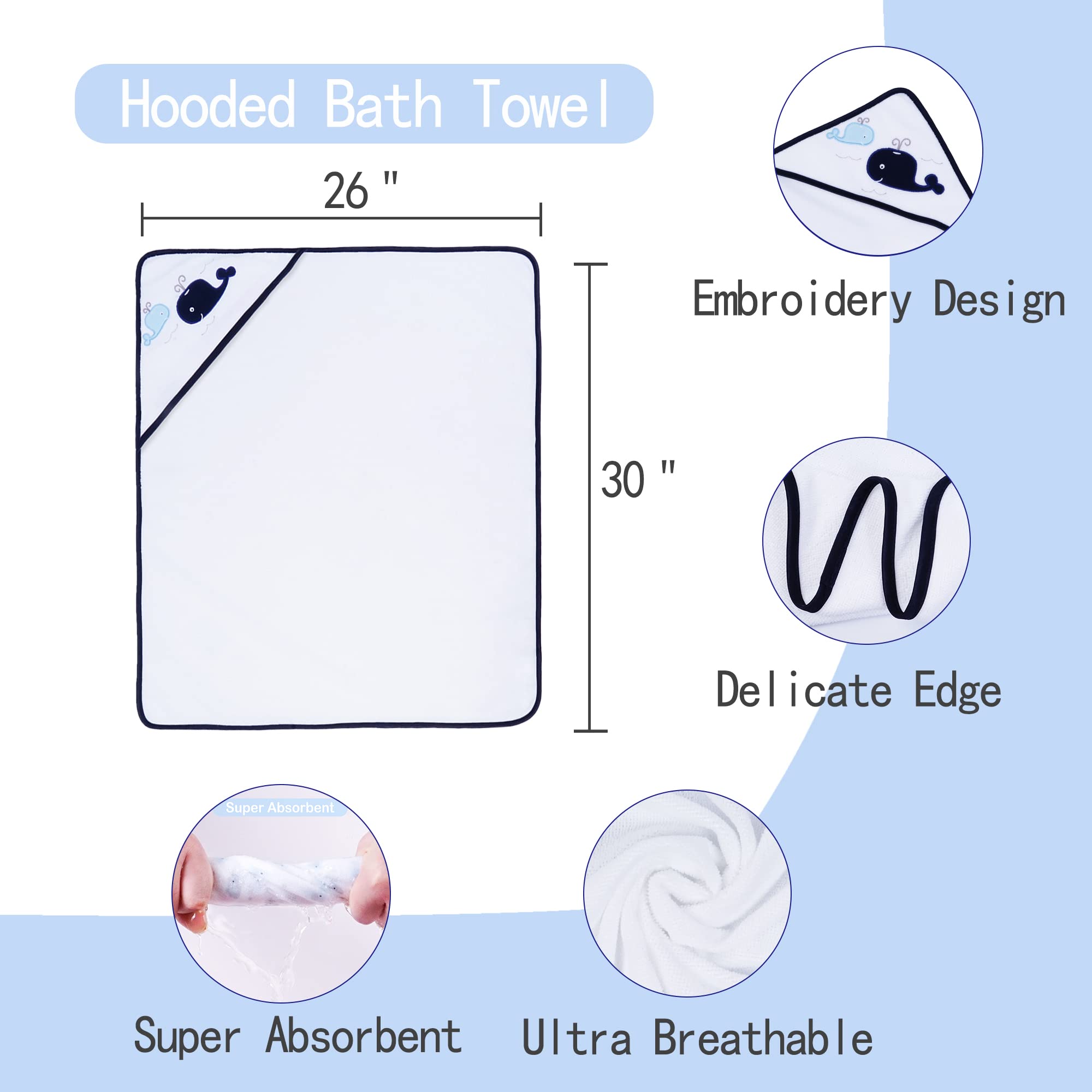 Viviland newborn washcloths with printed designs provide gentle cleansing for delicate skin.