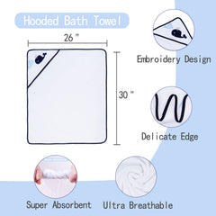 Viviland newborn washcloths with printed designs provide gentle cleansing for delicate skin.