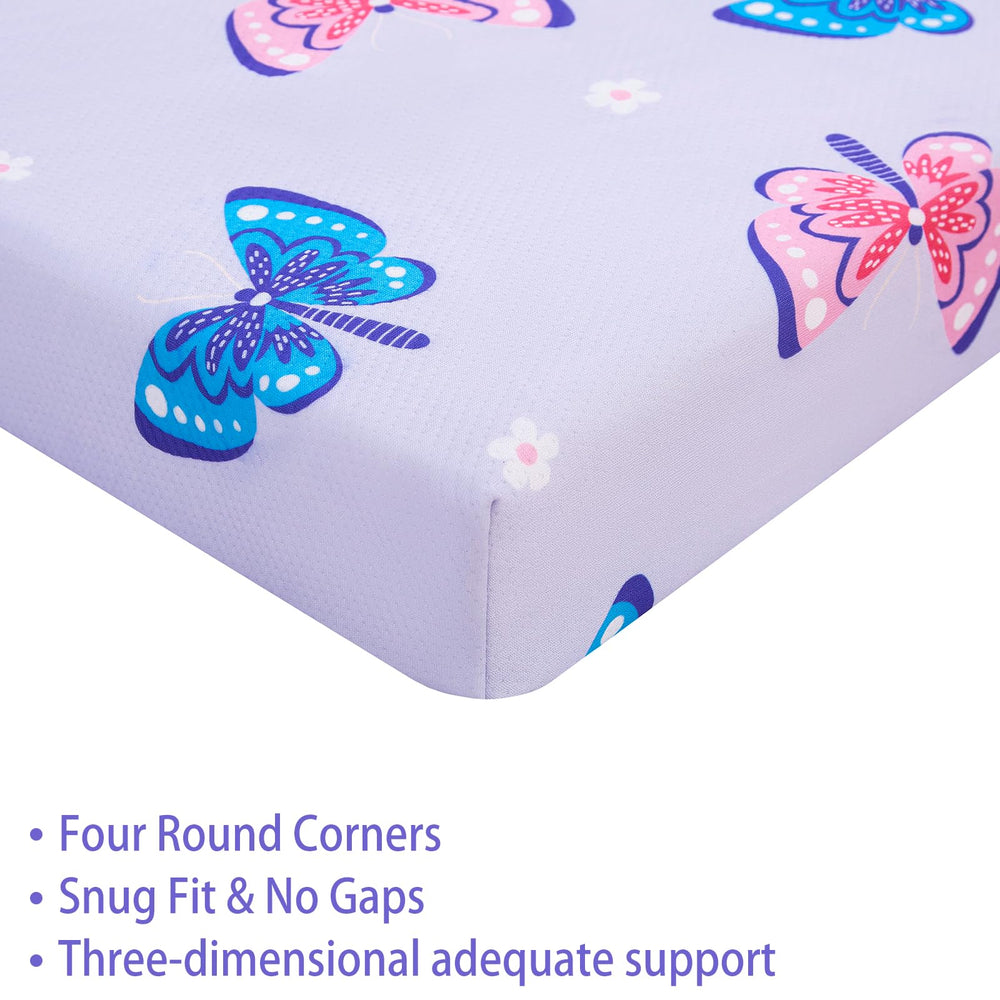 Viviland portable-nap-mattress with handle shows easy transport for trips.