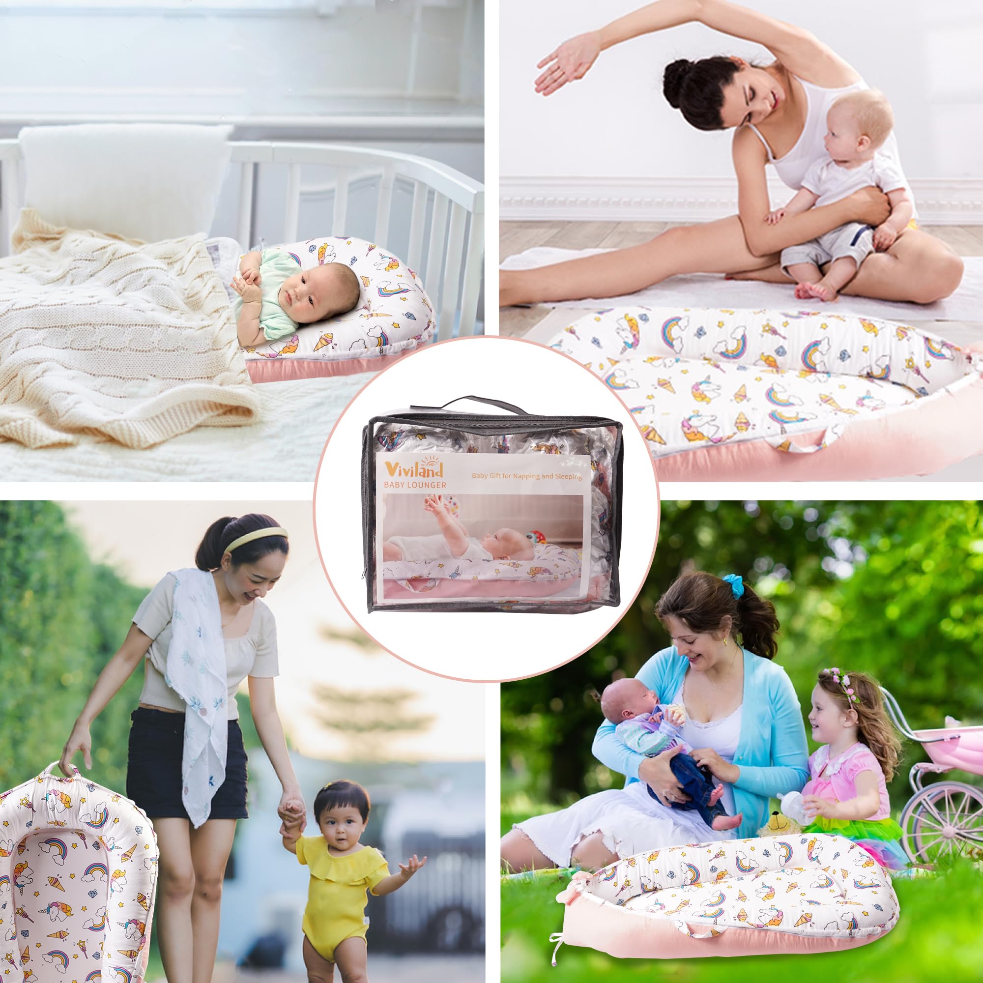 Viviland portable nest features 3 handles for easy movement.