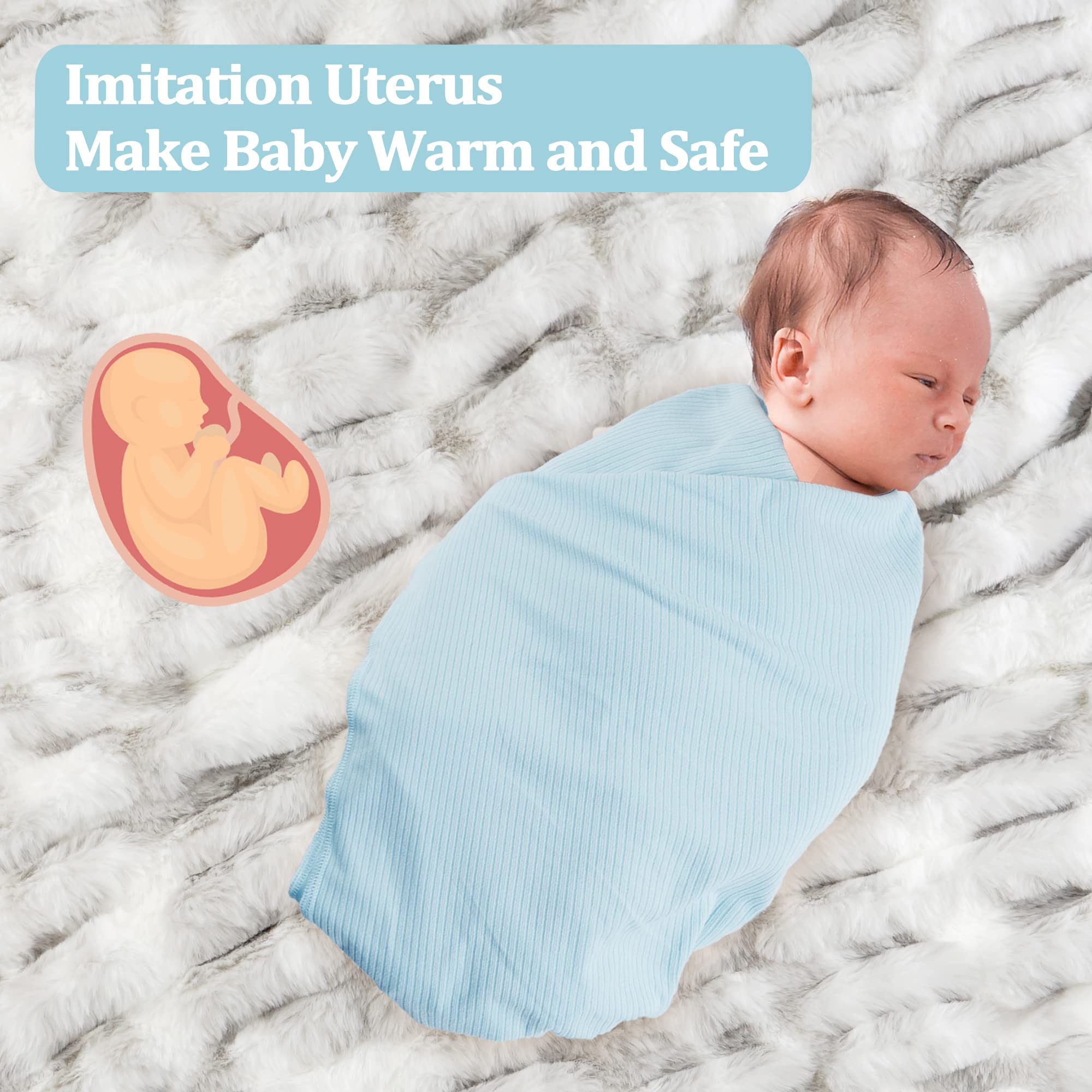 Viviland jersey swaddle fabric closeup highlights milk silk stretch and breathability.