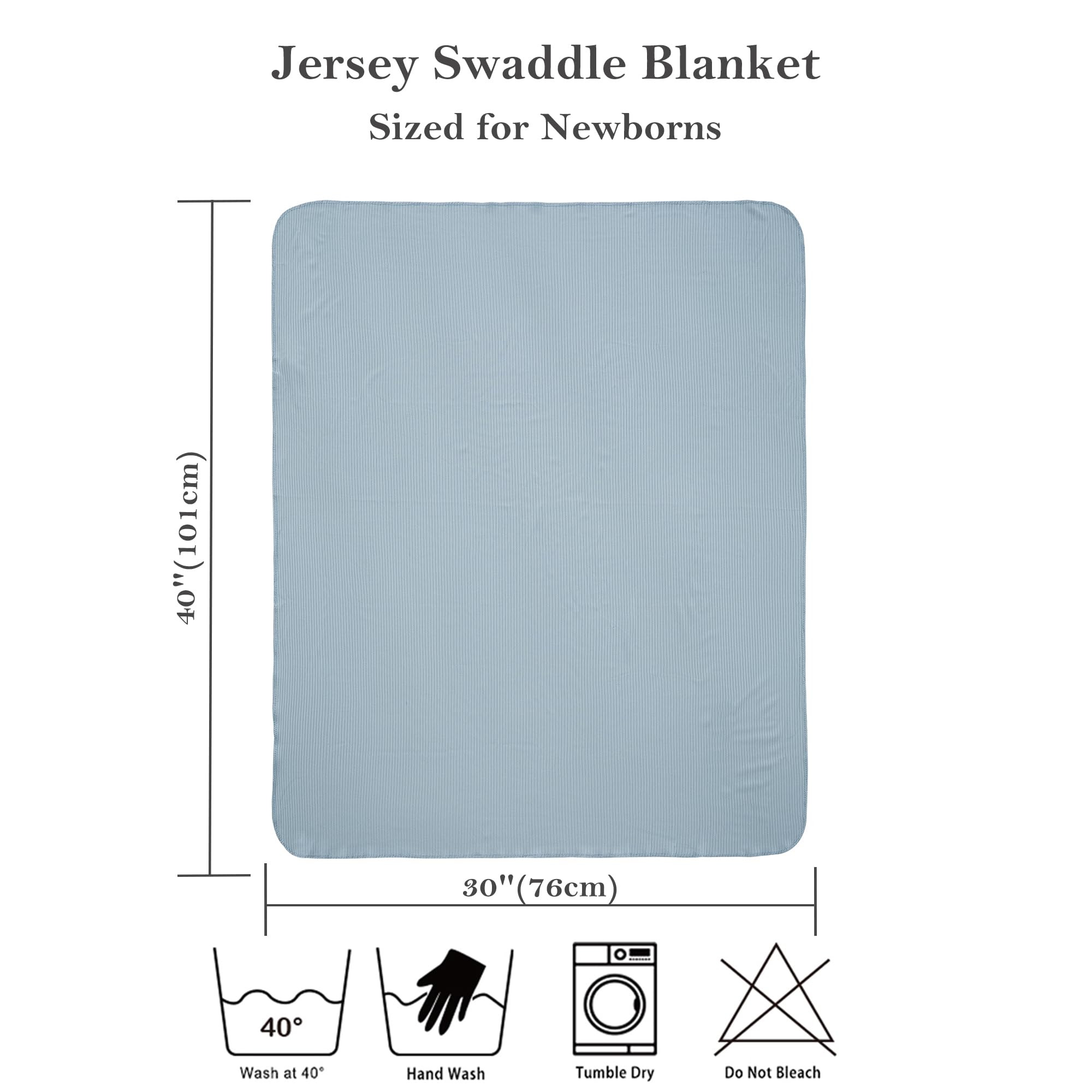 Viviland Jersey Swaddle Blanket smooth edges with no buttons