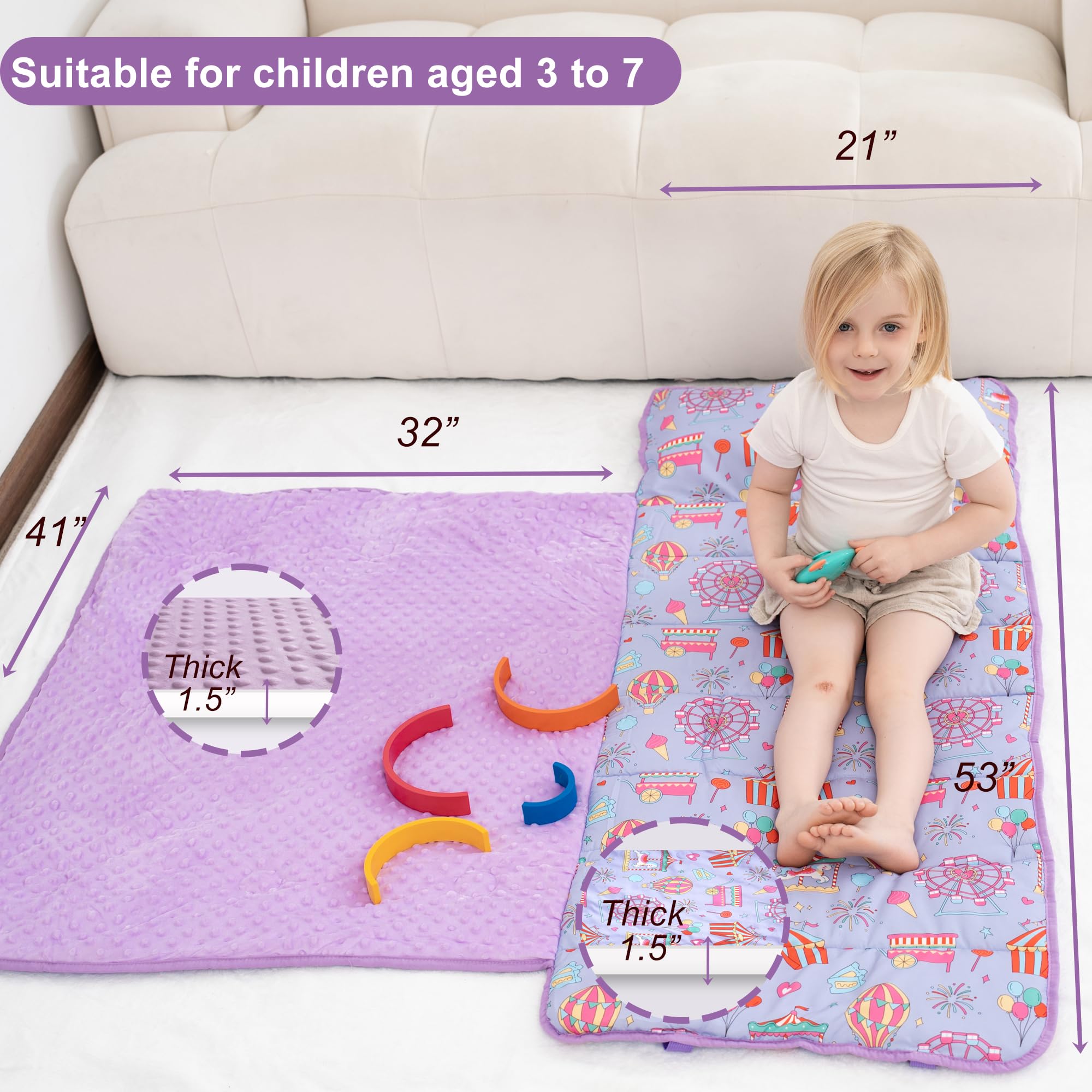 Viviland nap mat blanket 41x32 inches for cozy time.