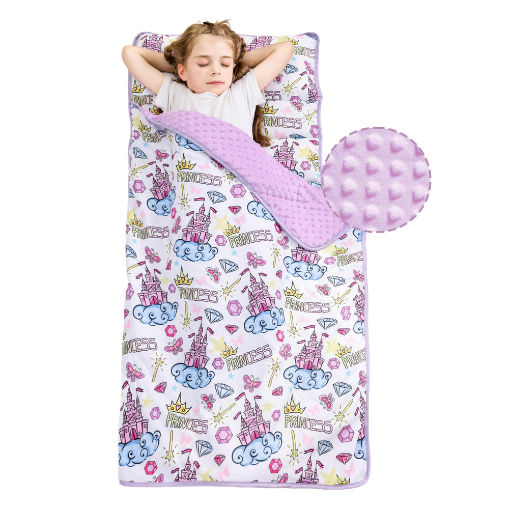 Viviland toddler nap mat with princess fantasy pattern supports magical nap time