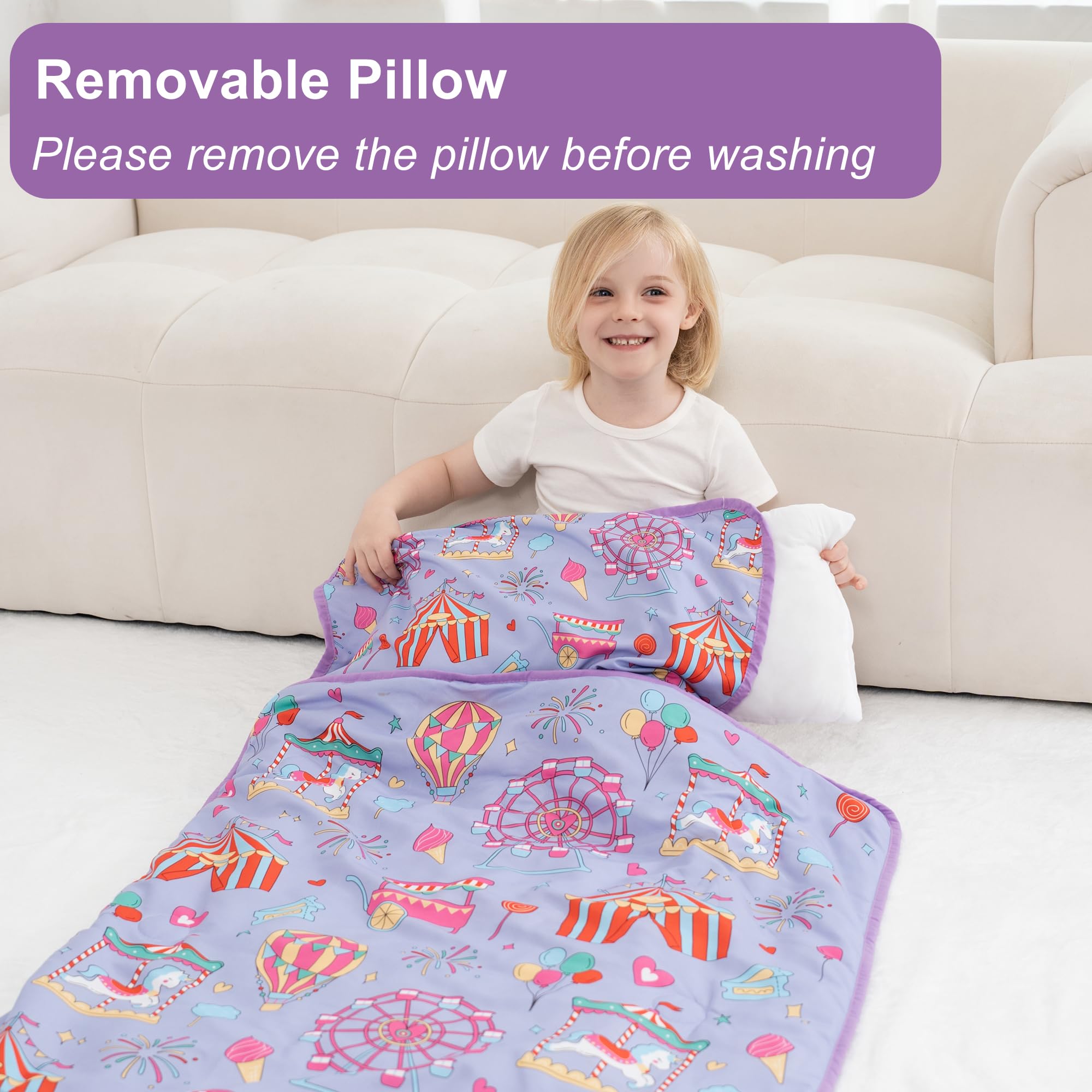 Viviland nap mat large 53x21 inch surface offers ample space.