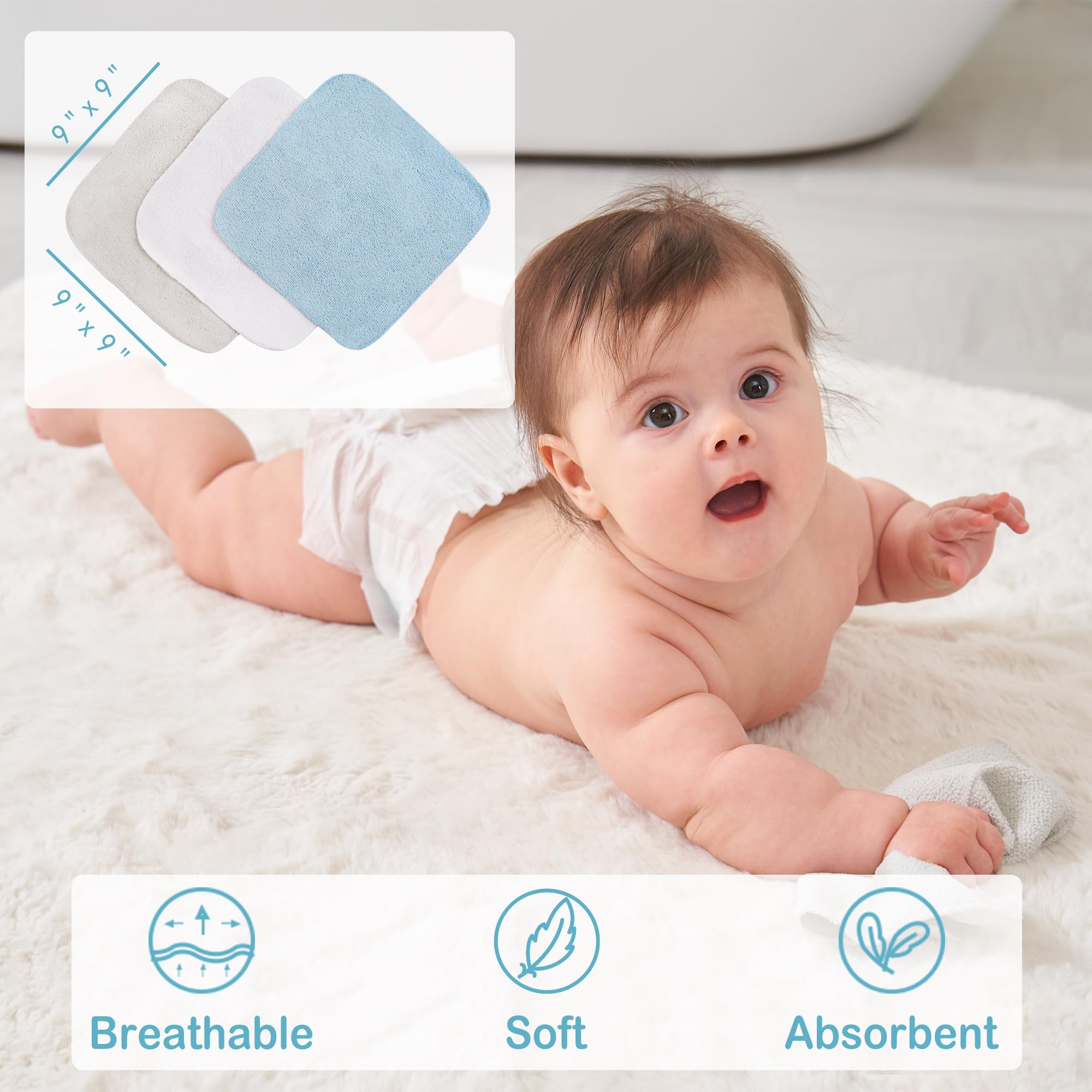 Viviland baby towel-set bundle presents a complete bath time kit for parents.