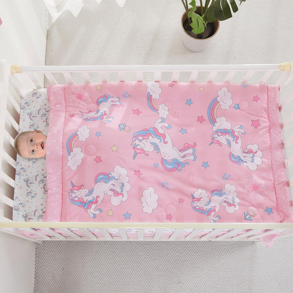 Viviland Unicorn Bedding Colorful Prints stay vibrant through washes.