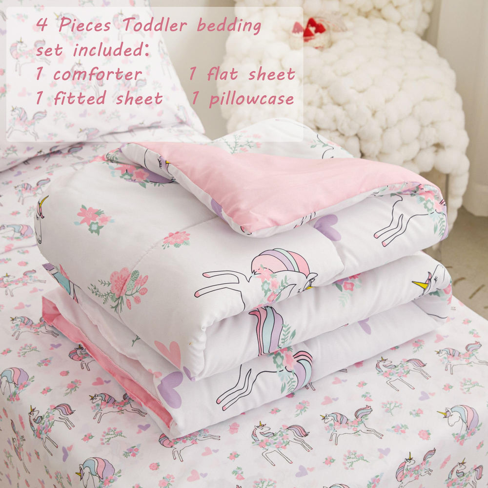 Viviland Unicorn toddler bedding care instructions for simple cold-water washing