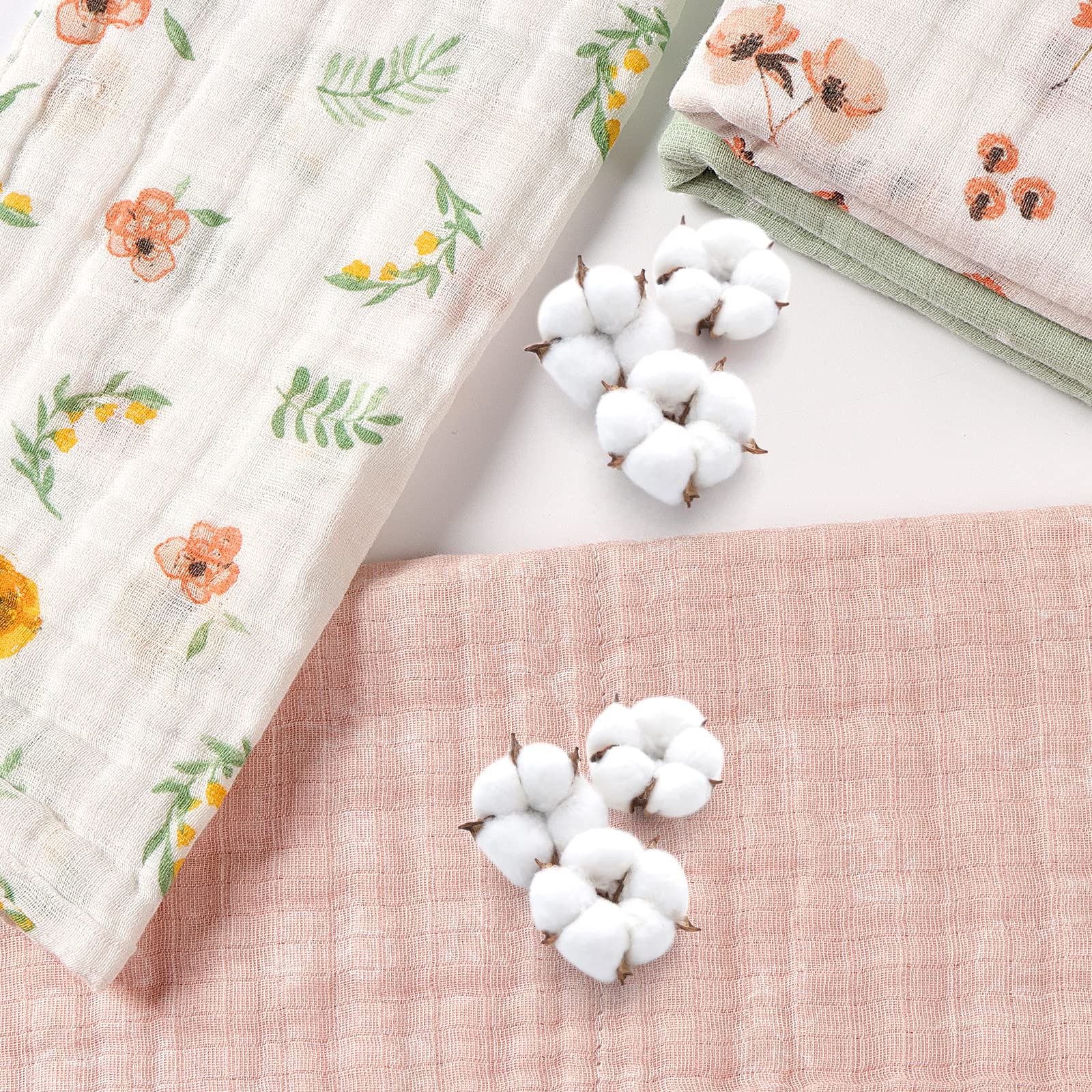 Viviland six-layer cotton burp cloth ideal for travel and daily baby care.