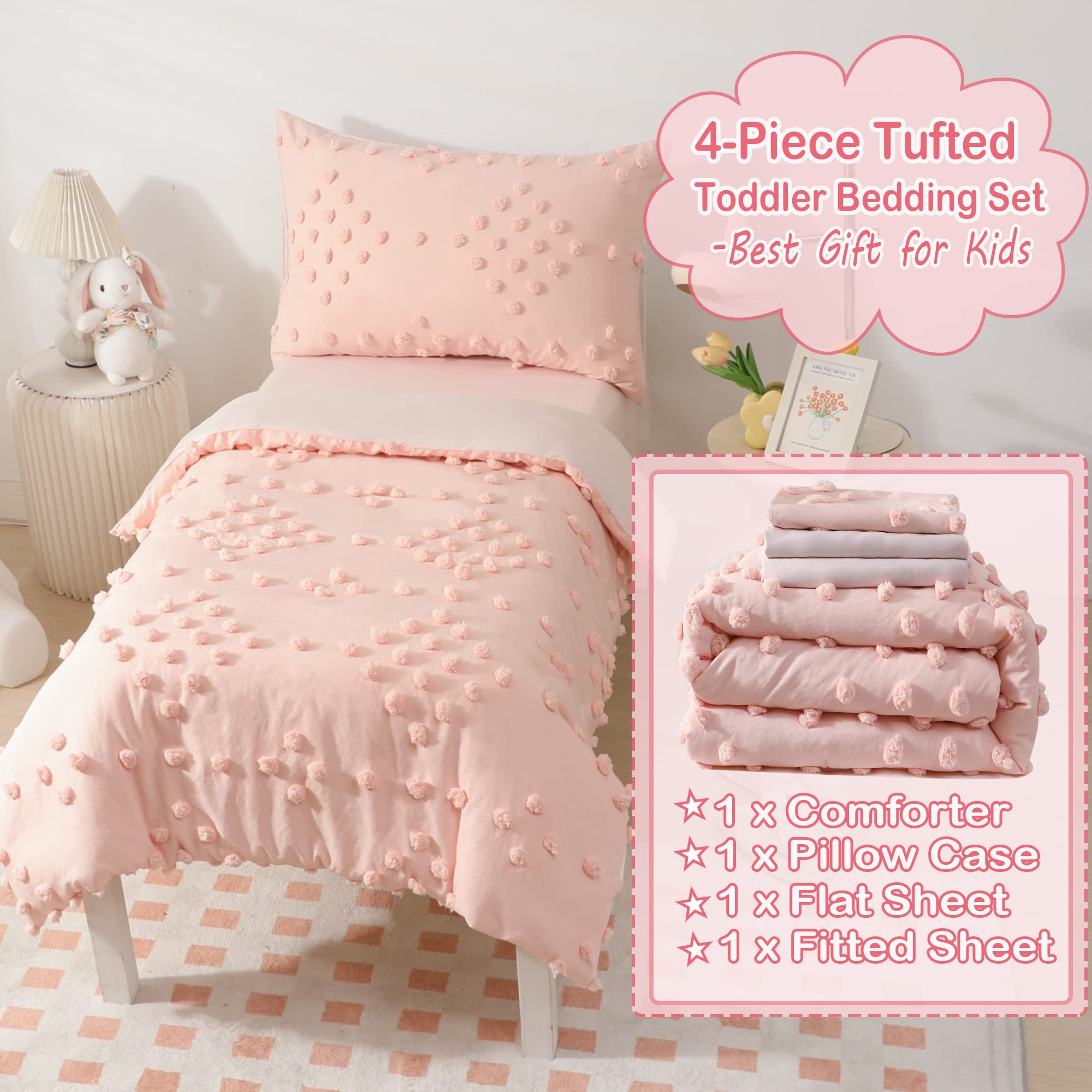 VIVILINEN diamond tuft detail adds luxurious texture to the toddler bed design.