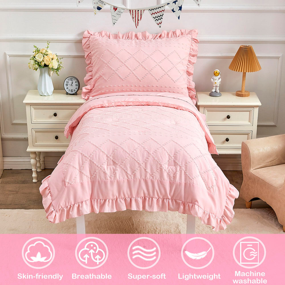 vivilinen toddler bedding jacquard tufts detail adds luxurious bedroom style