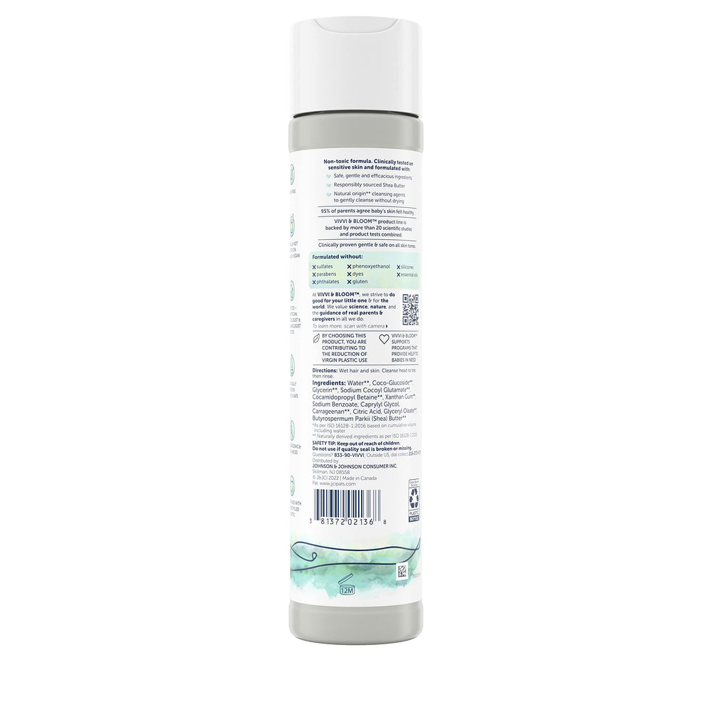 Vivvi & Bloom 2-in-1 baby wash and hair application scene.