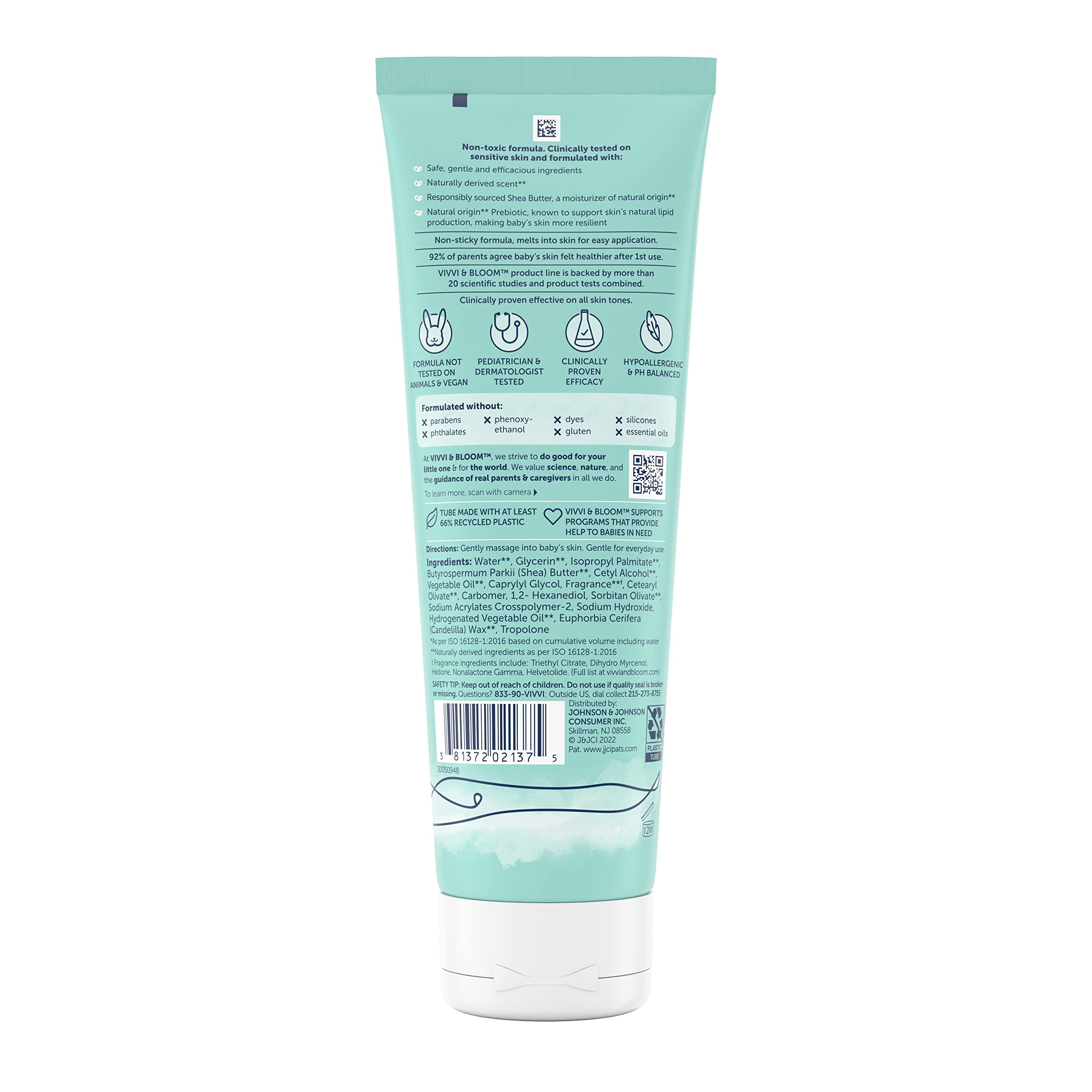 EWG Verified seal on Vivvi & Bloom hypoallergenic lotion