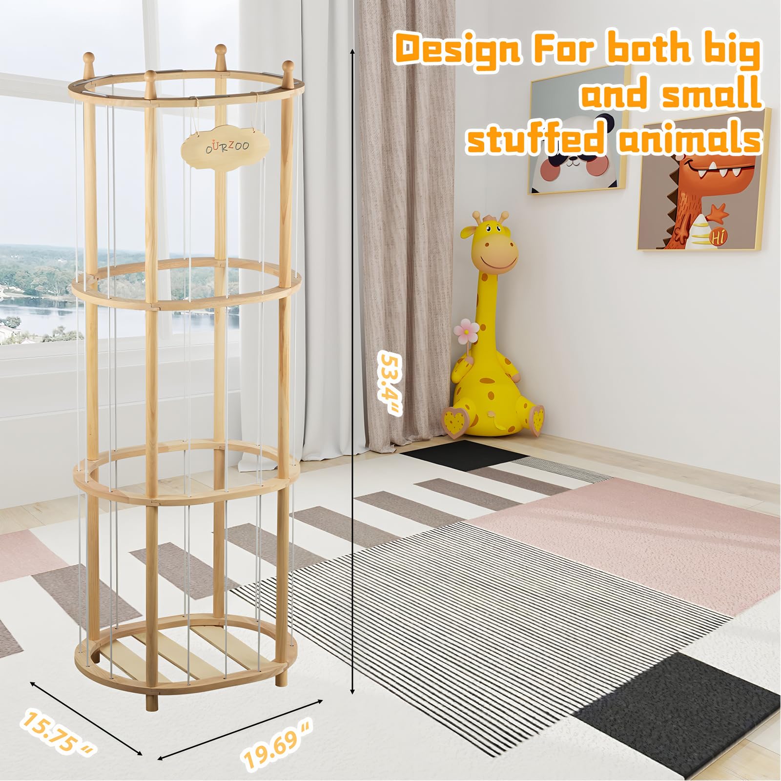 Viyuse open-tier organizer offers easy access and clear visibility for sorting and displaying plushies.