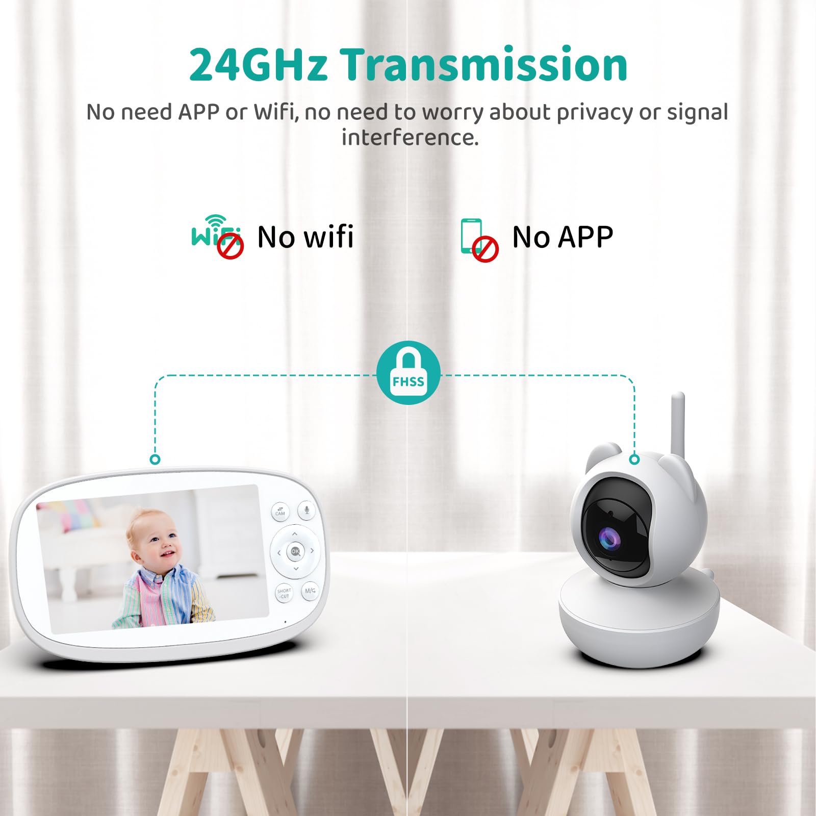 Vizolink VB10S two-way talk keeps you connected with your baby.