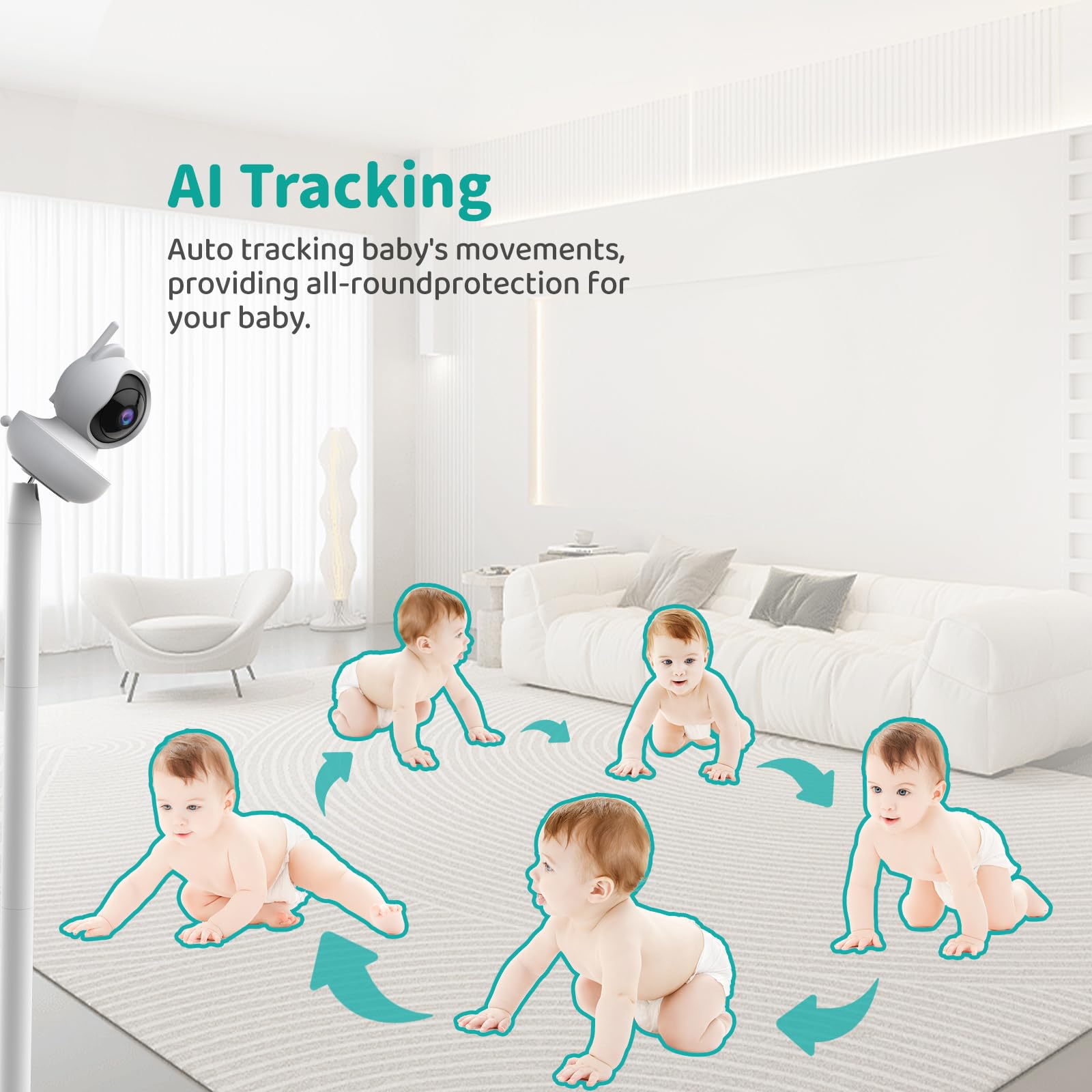 Vizolink VB10S cry detection provides instant alerts to parents.