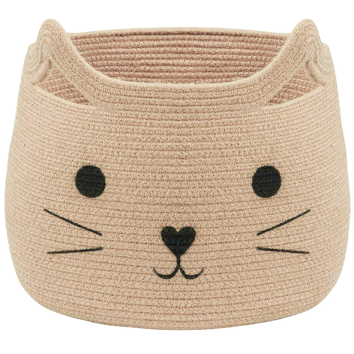 VK VK·LIVING cat basket large storage in neutral color for towels and toys