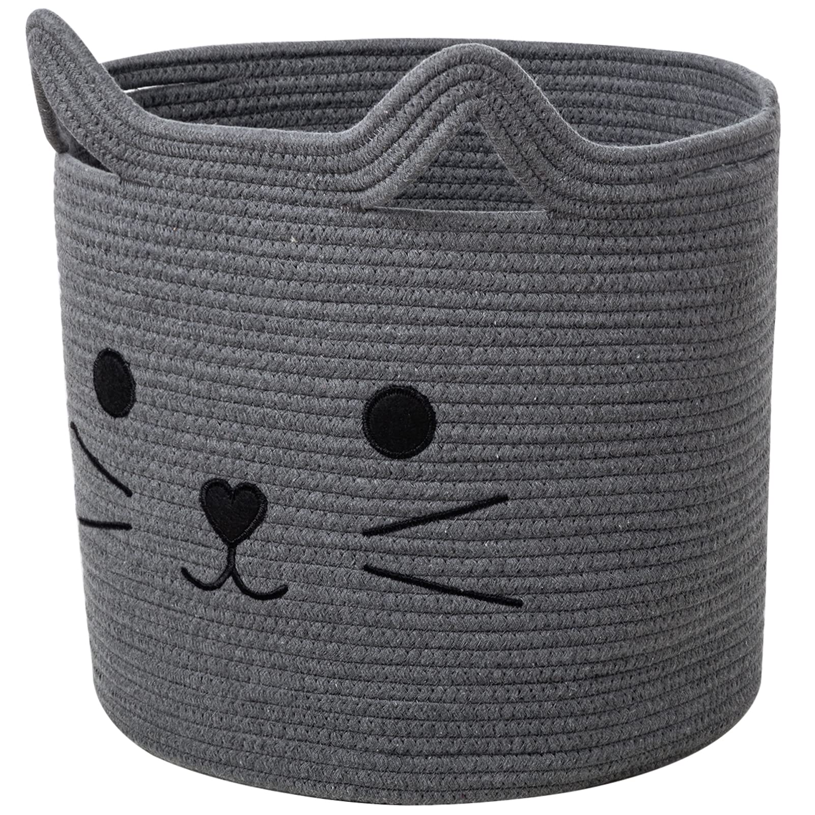 VK VK·LIVING cat-face basket closeup for stylish toy and laundry storage