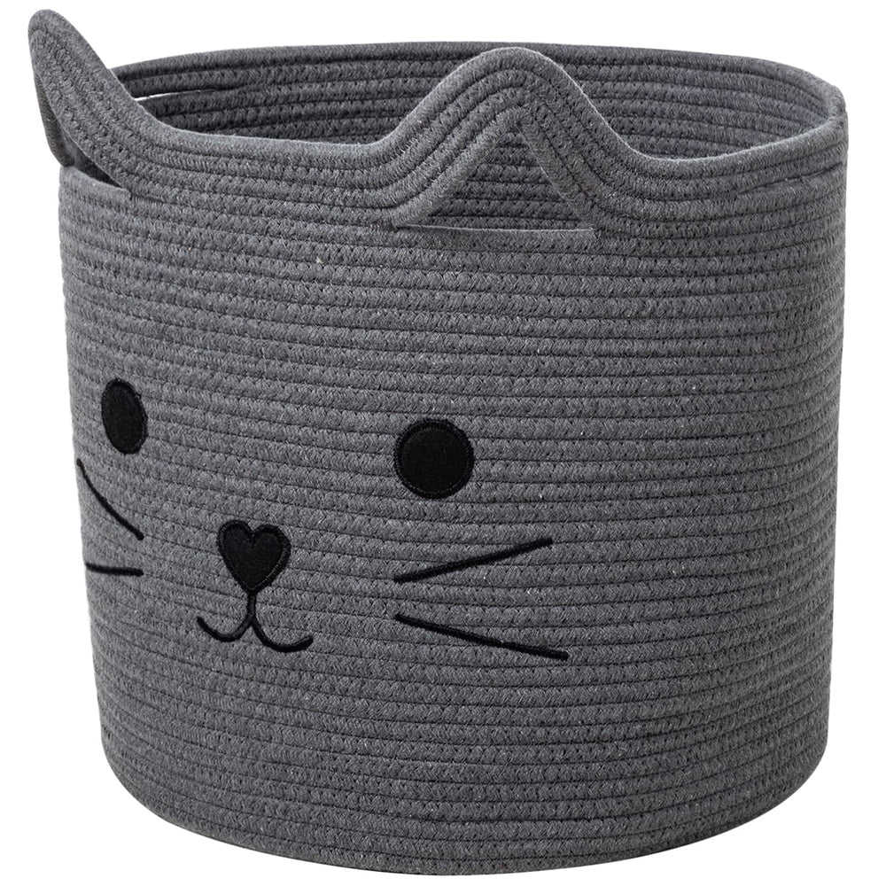 VK VK·LIVING cat-face basket closeup for stylish toy and laundry storage