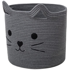 VK VK·LIVING cat-face basket closeup for stylish toy and laundry storage
