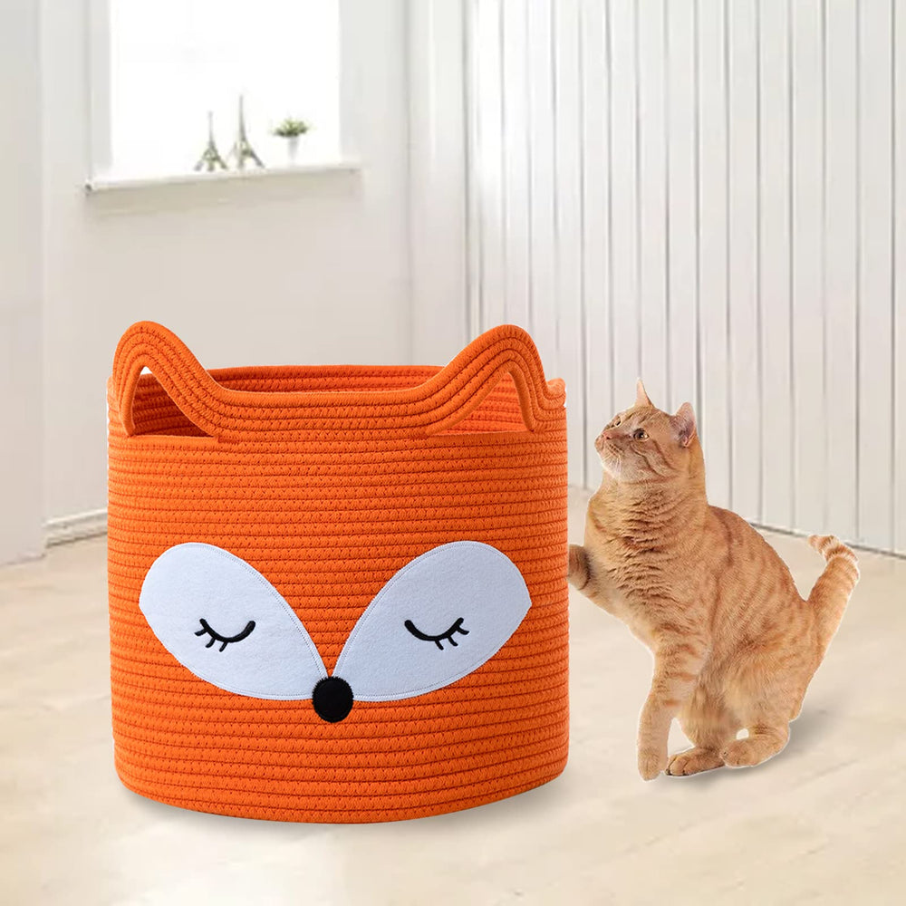 VK VK·LIVING Fox Basket toy storage keeps nursery neat and playful