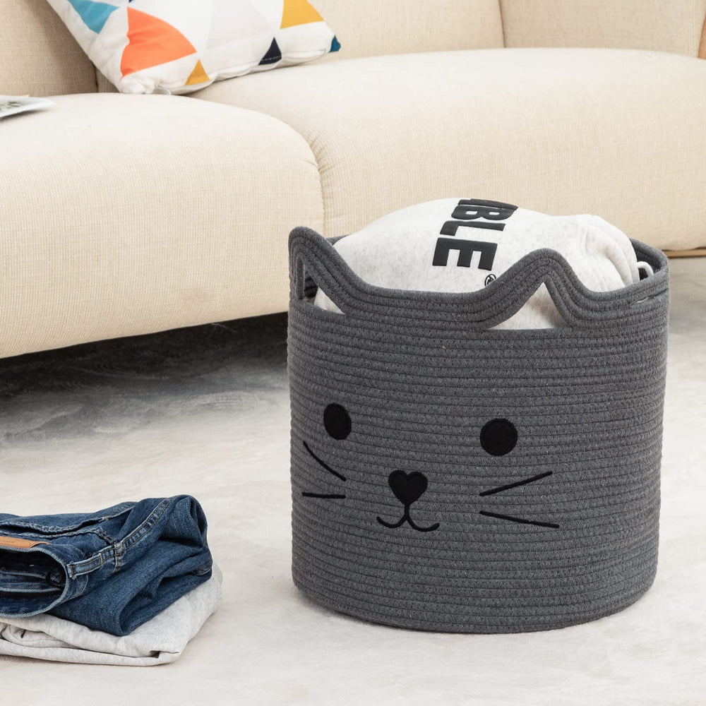 VK VK·LIVING blanket-storage basket doubles as cozy decor