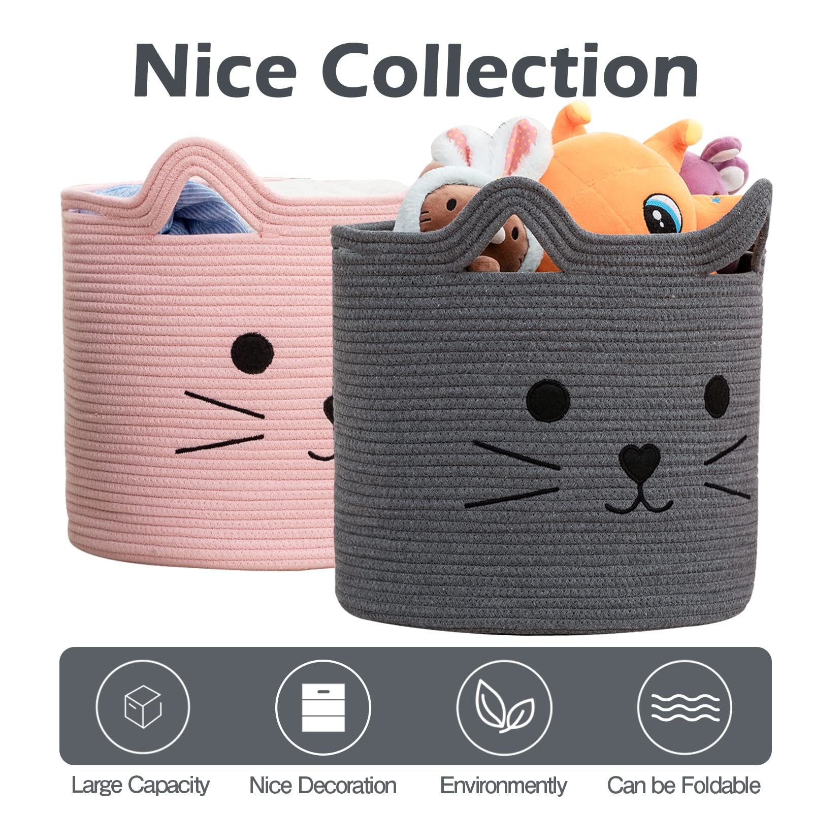 VK VK·LIVING nursery-decor basket adds playful charm