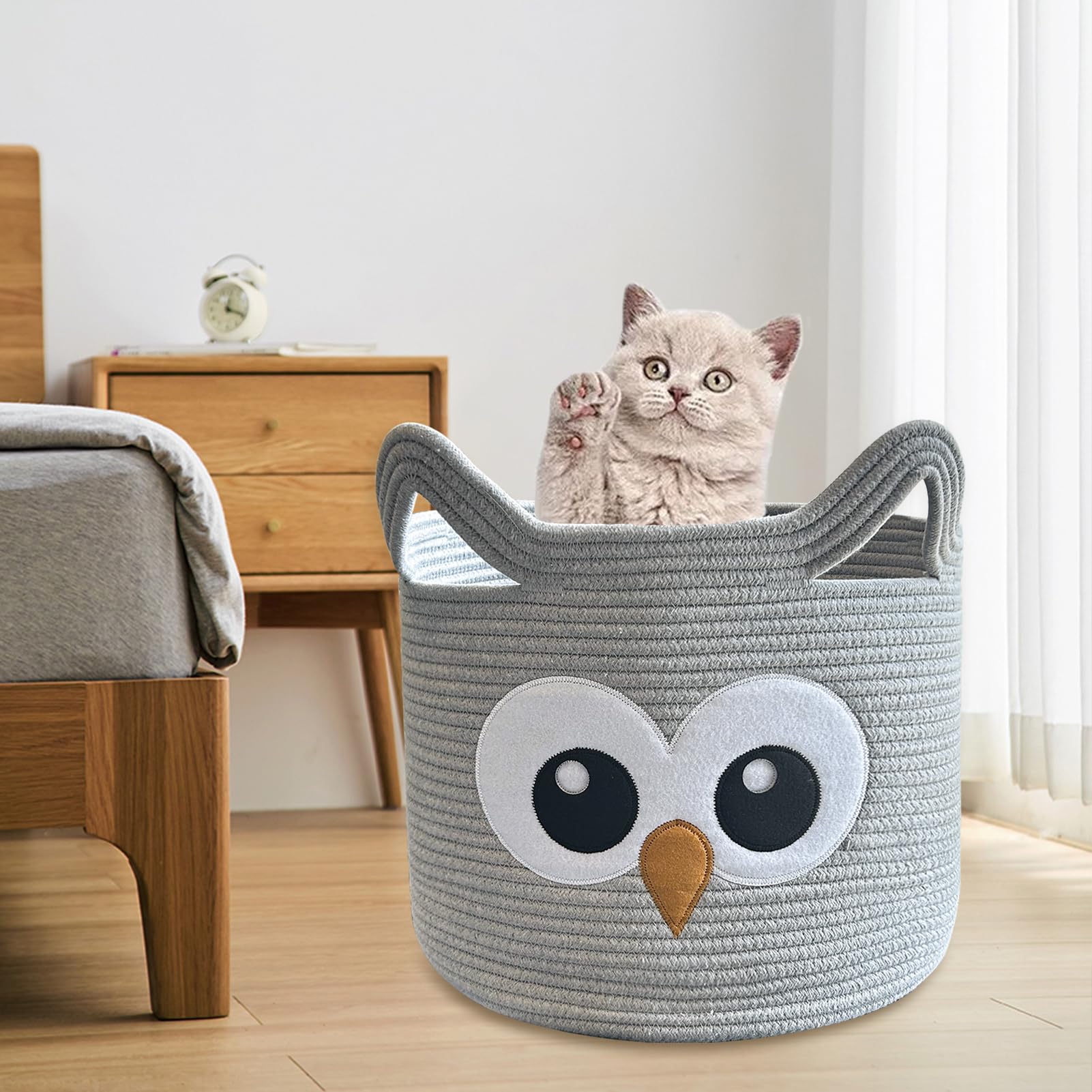VK VK·LIVING Owl basket gift ready for baby showers or new homes
