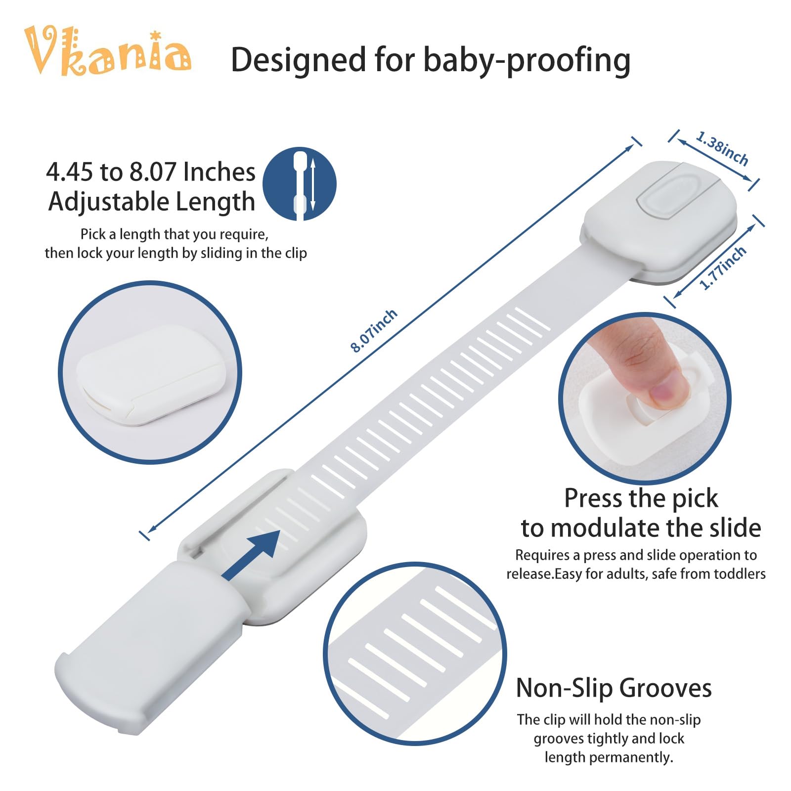 Vkania cabinet locks on drawers and kitchen cabinets demonstrate multipurpose safety use