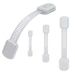 Vkania cabinet locks close-up showing button latches for safe access control.