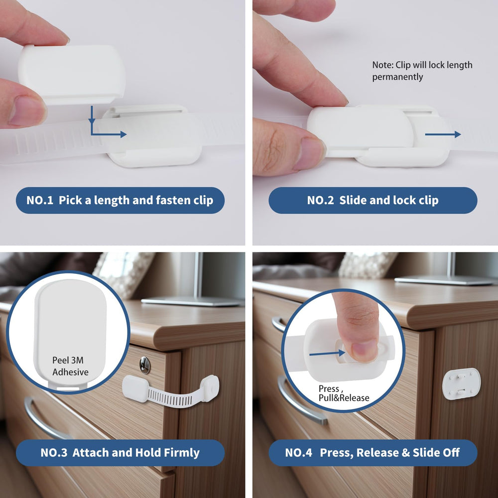 Vkania oven and refrigerator lock keeps doors secure without drilling.
