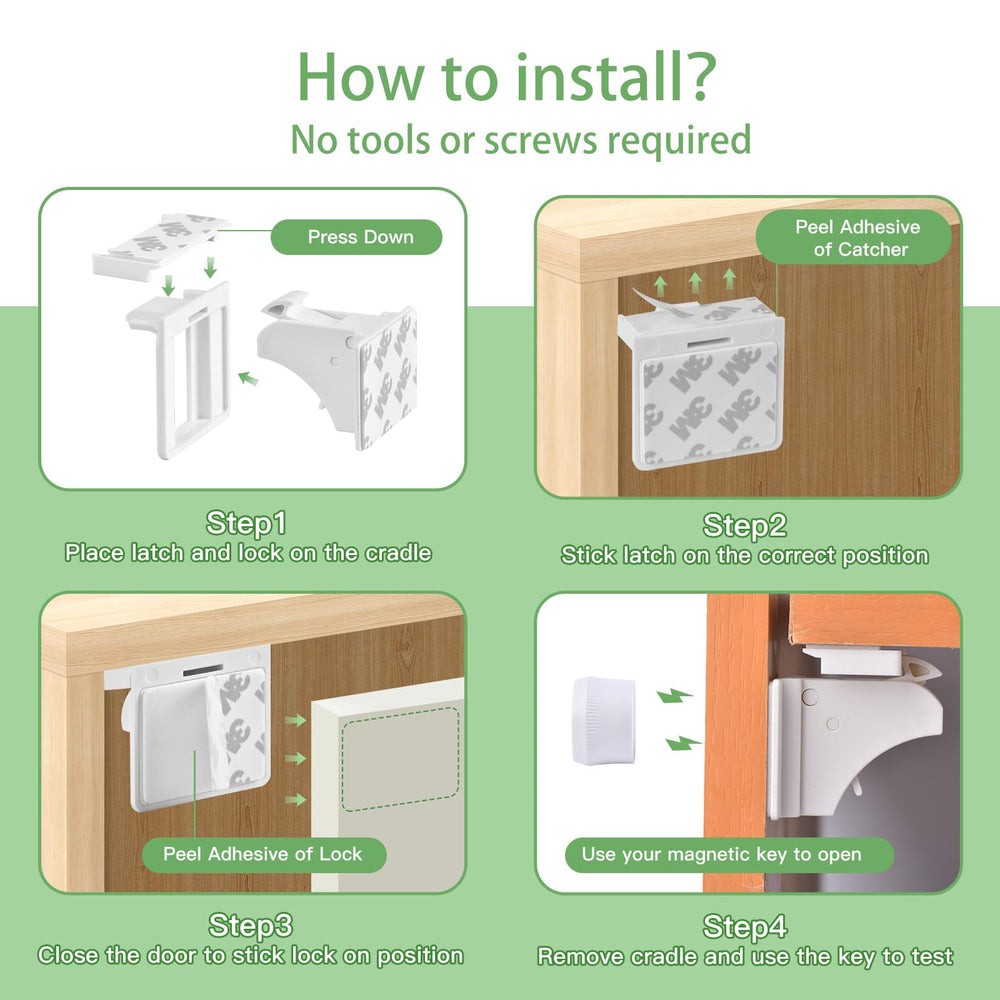Vkania pet-proof drawer image illustrates quick child-safe organization.