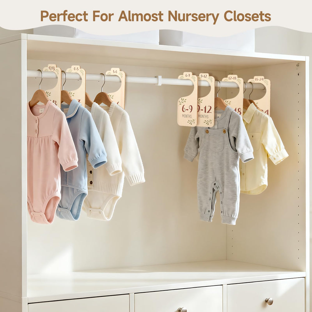 VKDDM in-use closet shows organized outfits across growth stages.