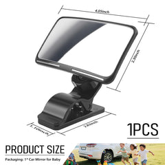 VKQTS baby mirror on sun visor clamp stays steady on rough roads