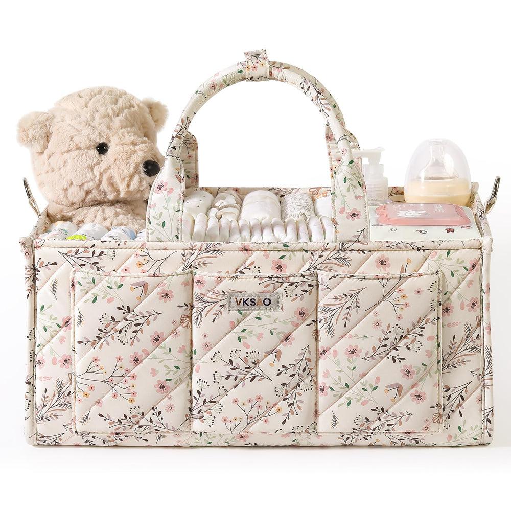 VKSAO baby diaper caddy with stroller strap for hands-free diaper duty on the go.