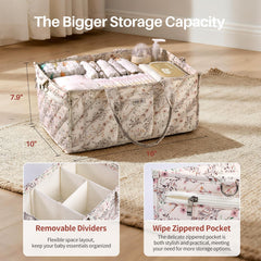 VKSAO diaper caddy with water-resistant lining for quick cleanup.