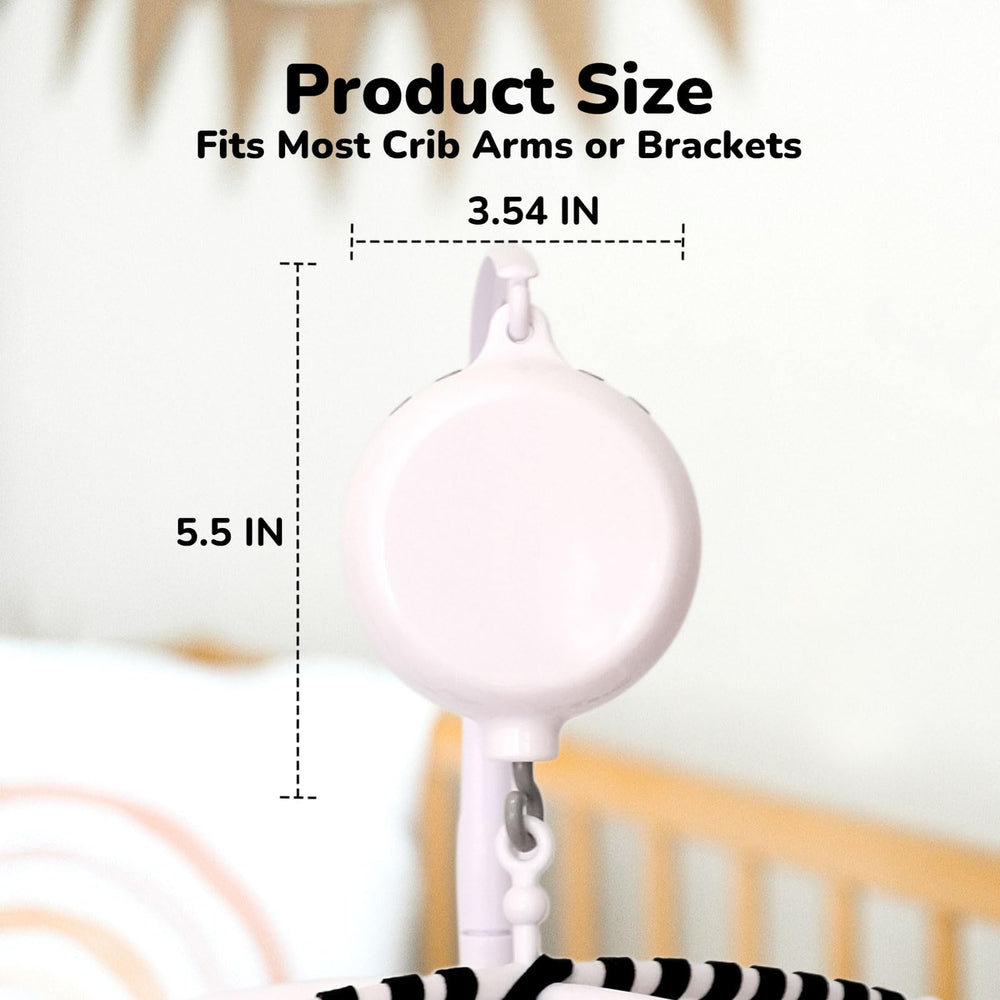 Vlokup baby mobile ABS plastic construction highlighting lightweight, baby-safe material