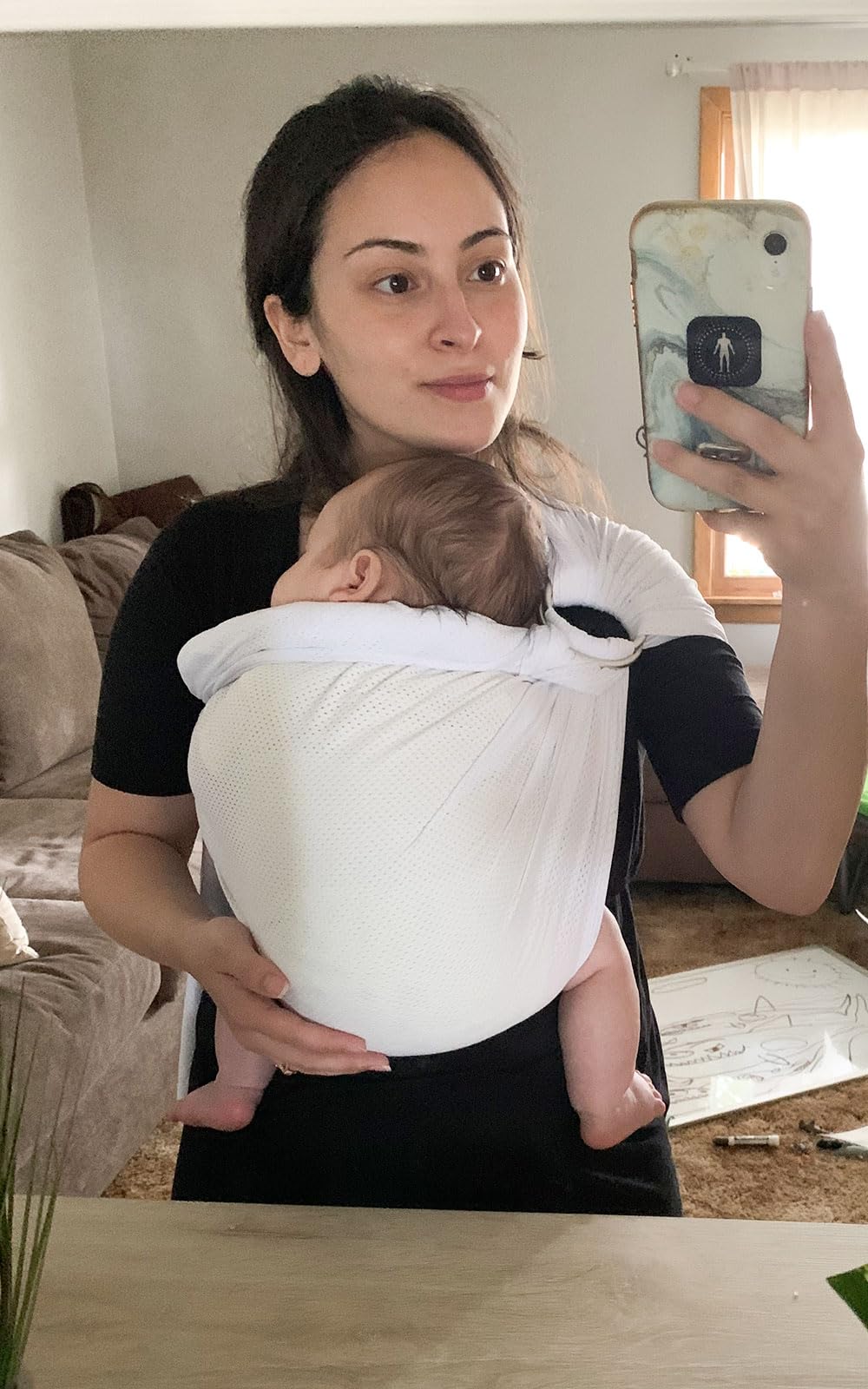 Vlokup water ring sling mesh texture highlights breathable fabric for hot days.
