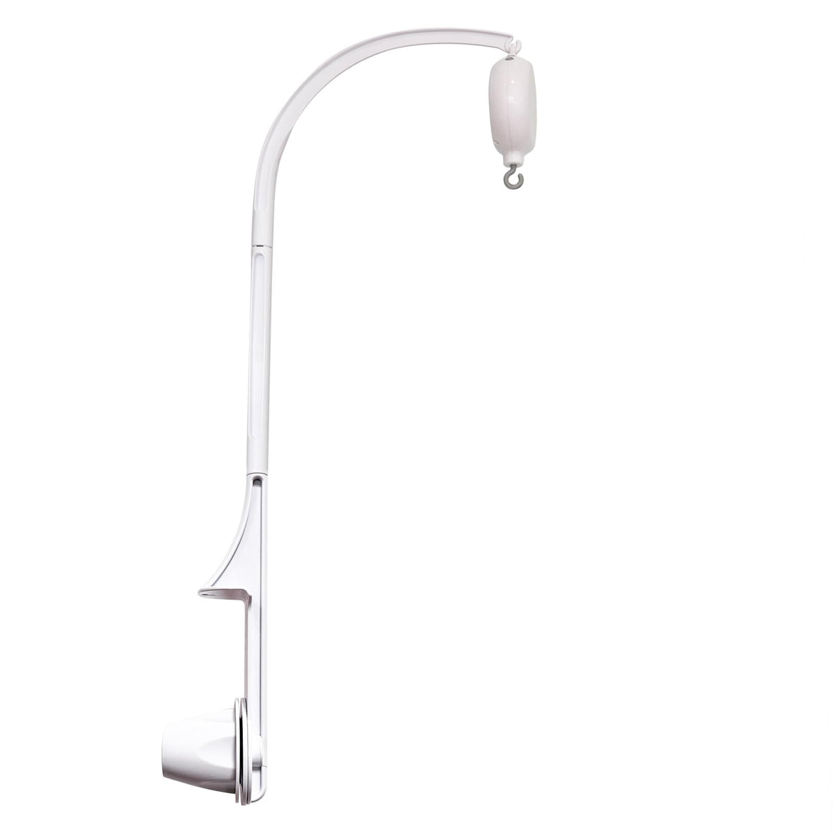 Vlokup crib mobile arm setup shows tool-free secure installation for a calm nursery.