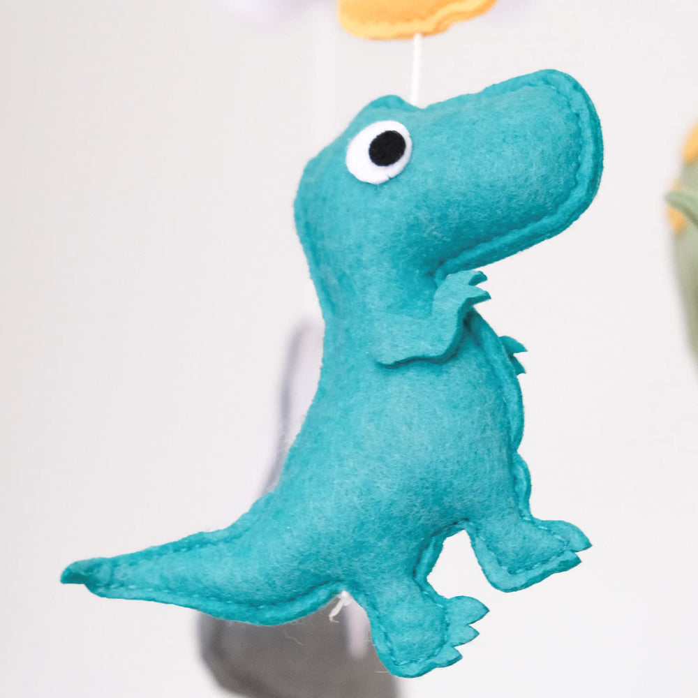 Vlokup dinosaur mobile offers soft, safe felt for gentle baby touch experiences