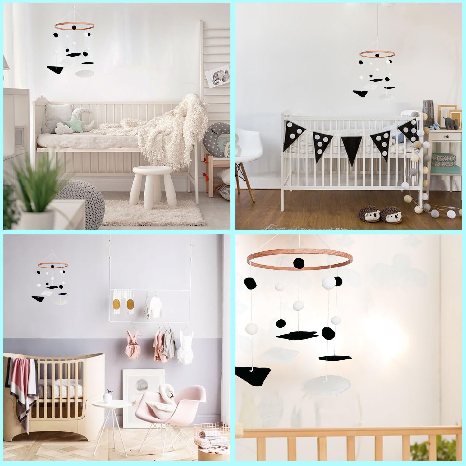 Vlokup safari zebra adds high-contrast focus for newborn curiosity and attention.